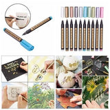 10-Piece: Metallic Paint Marker Pen Permanent School, Office & Art Supplies - Tophatter Daily Deals