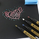 10-Piece: Metallic Paint Marker Pen Permanent School, Office & Art Supplies - Tophatter Daily Deals