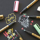 10-Piece: Metallic Paint Marker Pen Permanent School, Office & Art Supplies - Tophatter Daily Deals