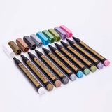 10-Piece: Metallic Paint Marker Pen Permanent School, Office & Art Supplies - Tophatter Daily Deals