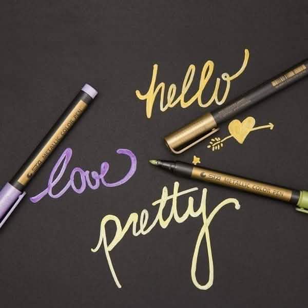 10-Piece: Metallic Paint Marker Pen Permanent School, Office & Art Supplies - Tophatter Daily Deals