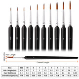 10-Piece: Miniature Detail Paint Brush Set School, Office & Art Supplies - Tophatter Daily Deals