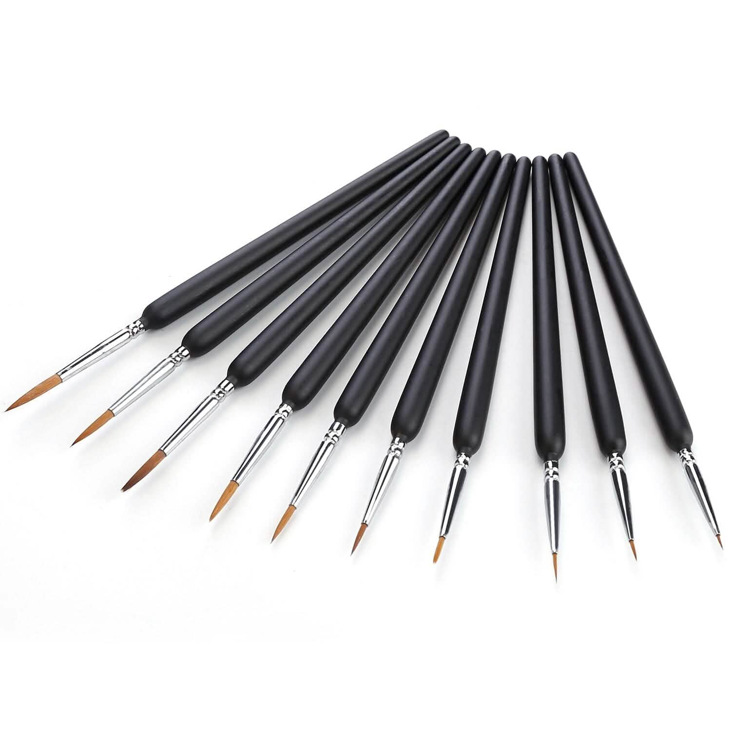 10-Piece: Miniature Detail Paint Brush Set School, Office & Art Supplies - Tophatter Daily Deals