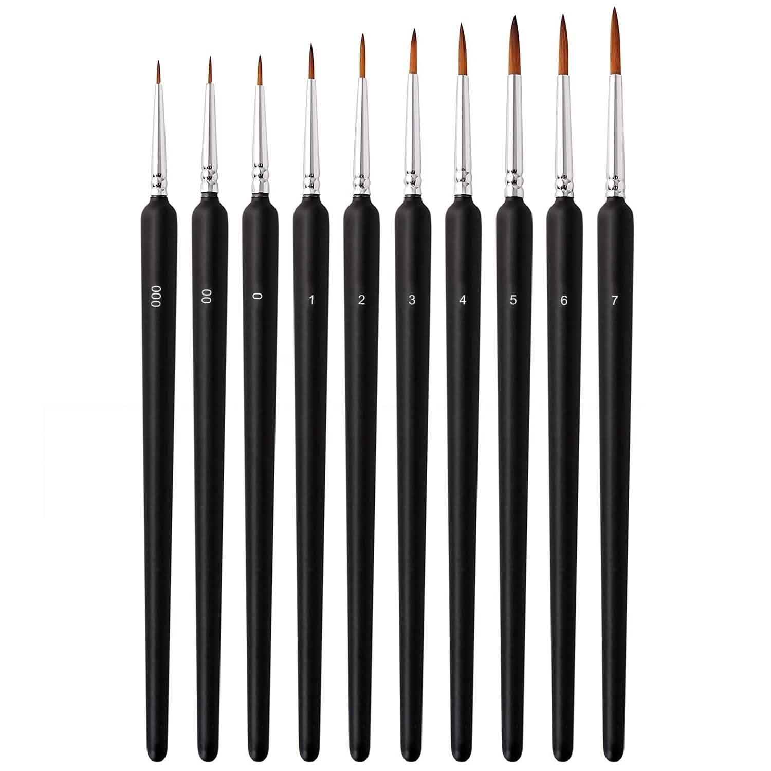 10-Piece: Miniature Detail Paint Brush Set School, Office & Art Supplies - Tophatter Daily Deals