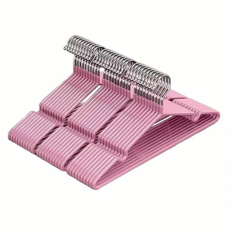 10-Piece: Non-Slip Clothes Hangers Set Pink Storage & Organization - Tophatter Daily Deals