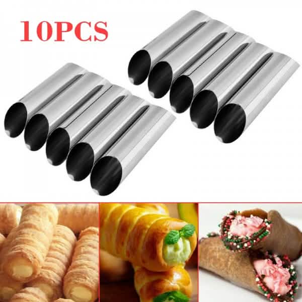 10-Piece: Non-Stick Buttercream Corner Danish Pastry Molds Kitchen Tools & Gadgets - Tophatter Daily Deals