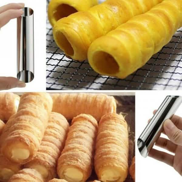 10-Piece: Non-Stick Buttercream Corner Danish Pastry Molds Kitchen Tools & Gadgets - Tophatter Daily Deals