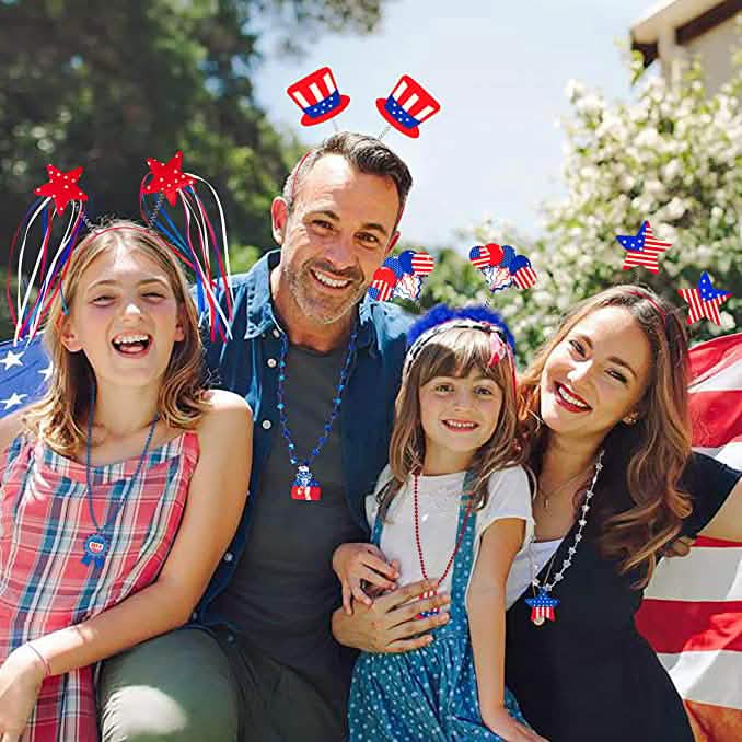10-Piece: Patriotic Head Boppers Headband Seasonal Decor - Tophatter Daily Deals