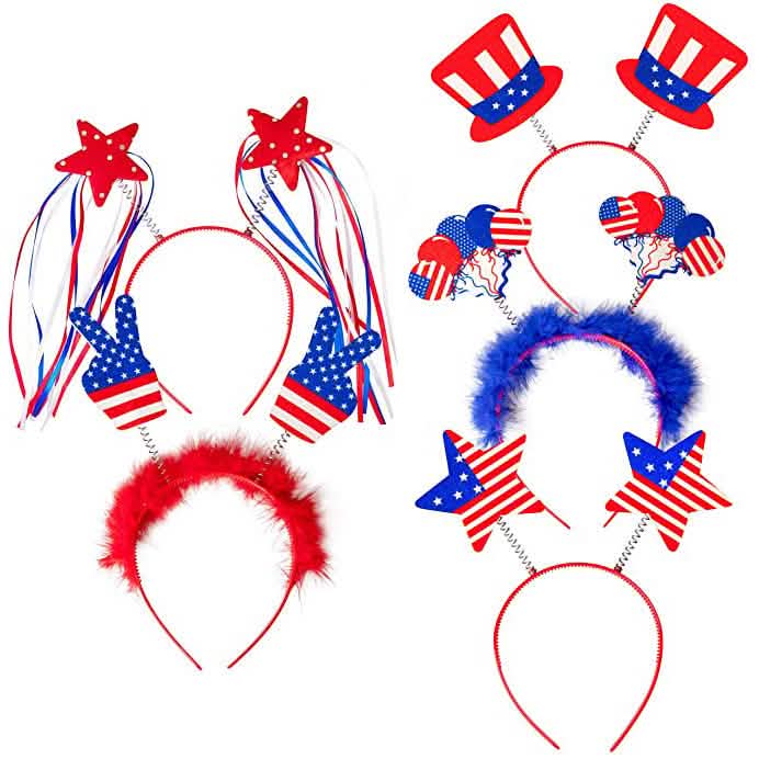 10-Piece: Patriotic Head Boppers Headband Seasonal Decor - Tophatter Daily Deals