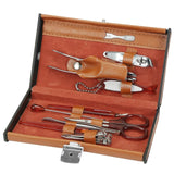10-Piece: Pedicure, Manicure and Grooming Kit with Leather Case Beauty & Personal Care - Tophatter Daily Deals