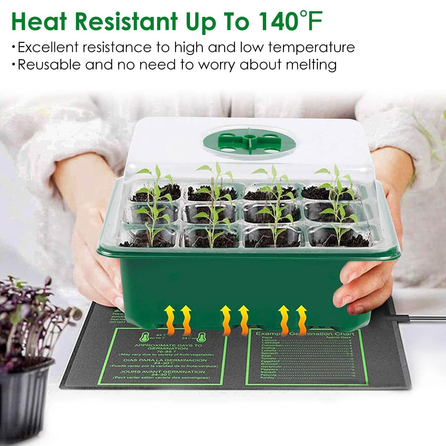 10-Piece: Reusable Seed Starter Tray Kit Garden & Patio - Tophatter Daily Deals