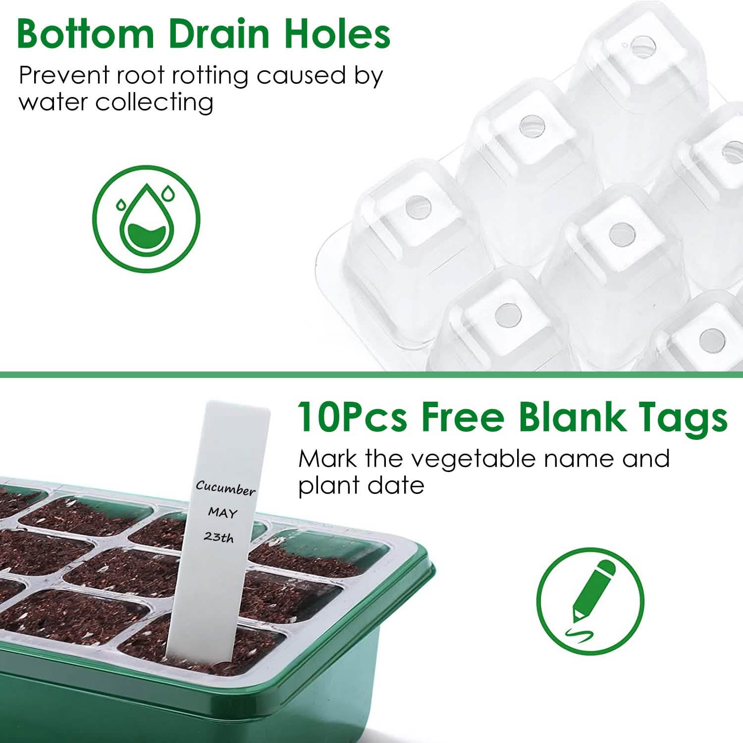 10-Piece: Reusable Seed Starter Tray Kit Garden & Patio - Tophatter Daily Deals