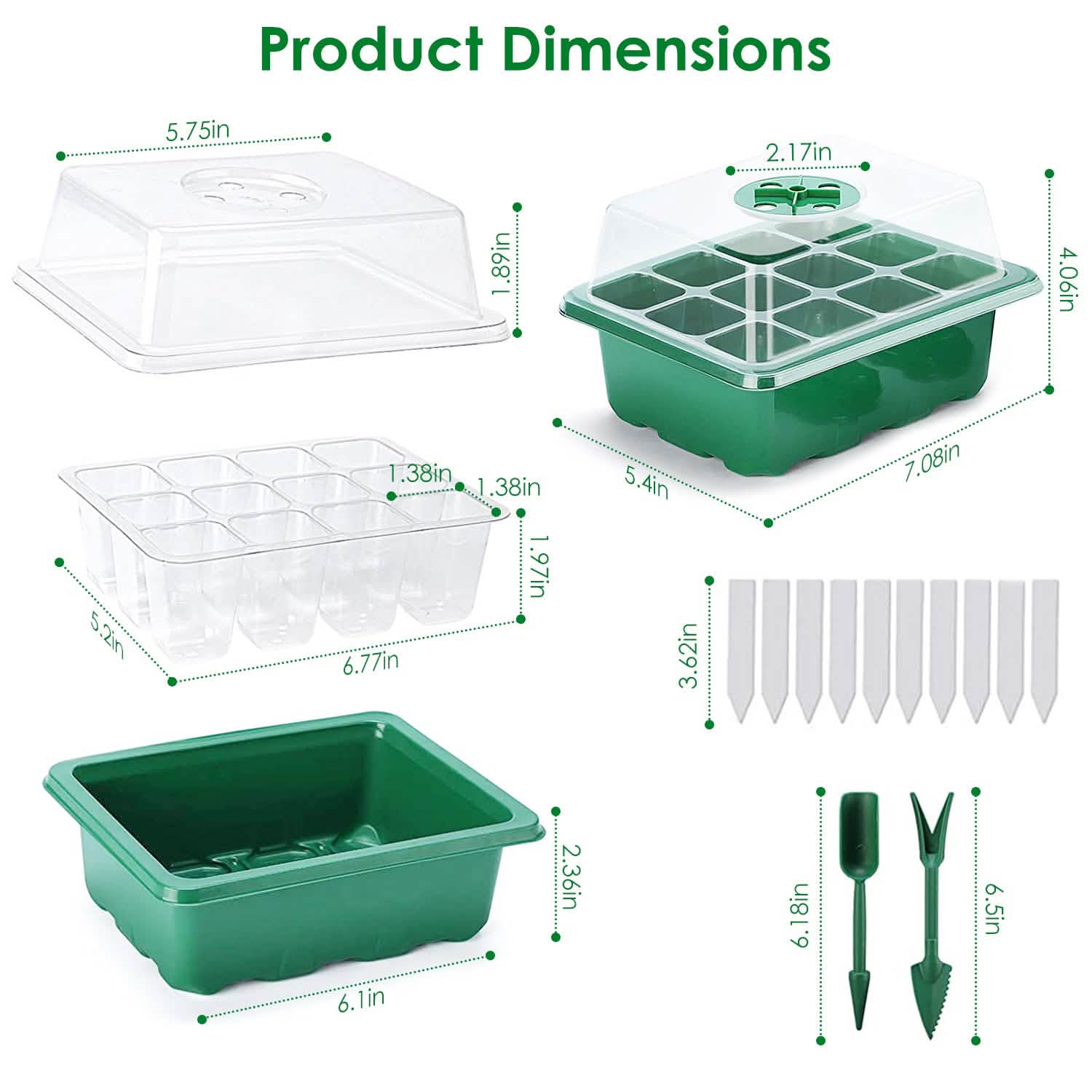 10-Piece: Reusable Seed Starter Tray Kit Garden & Patio - Tophatter Daily Deals