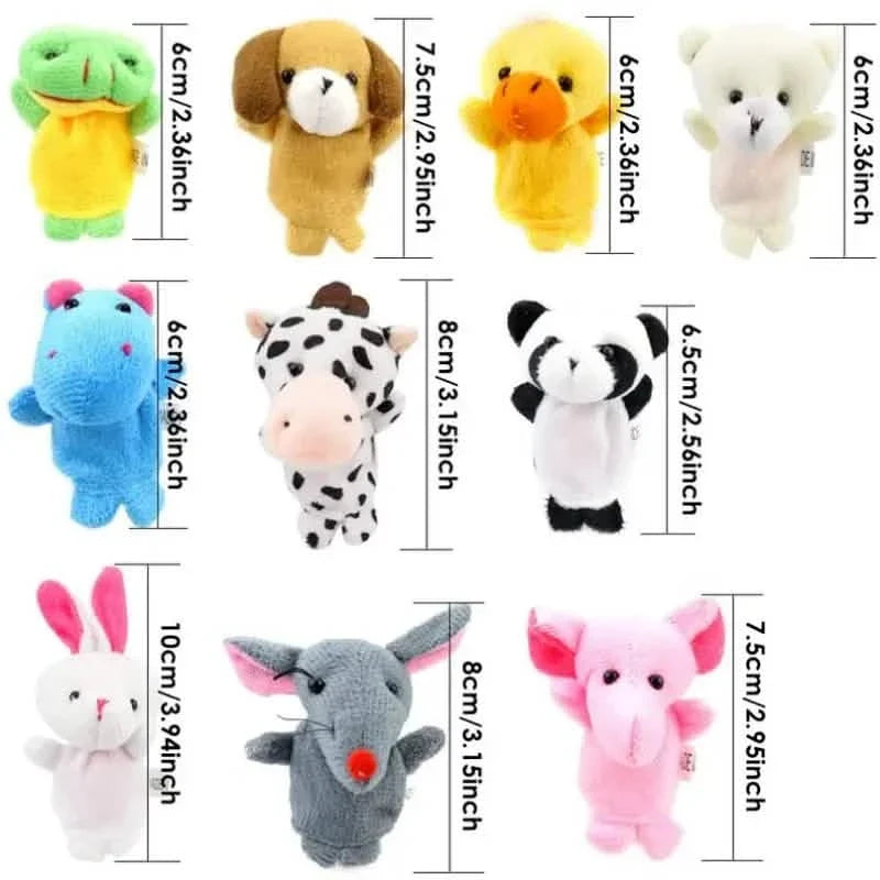 10-Piece Set: Cute Finger Puppets Baby Mini Plush Toys Toys & Games - Tophatter Daily Deals