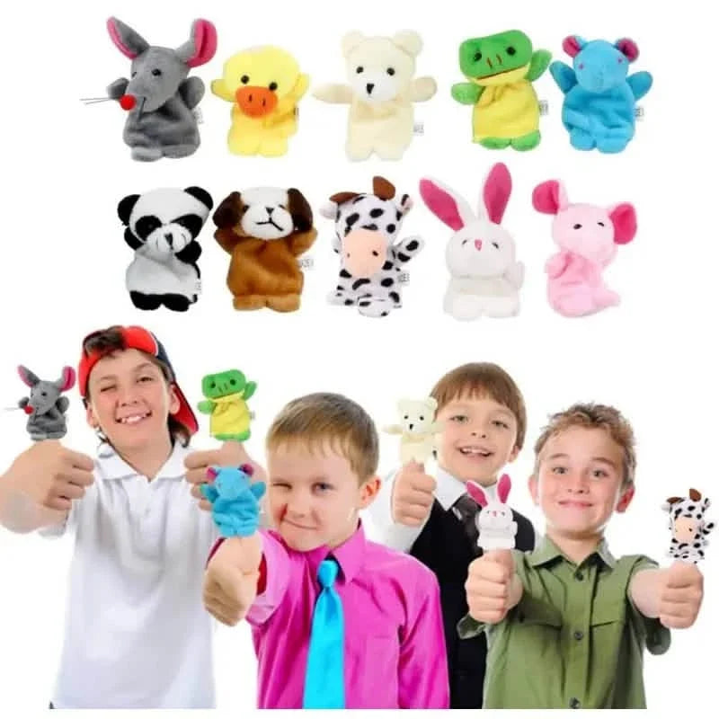 10-Piece Set: Cute Finger Puppets Baby Mini Plush Toys Toys & Games - Tophatter Daily Deals