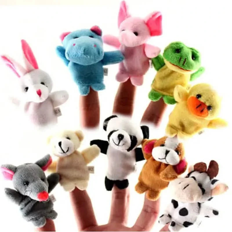 10-Piece Set: Cute Finger Puppets Baby Mini Plush Toys Toys & Games - Tophatter Daily Deals