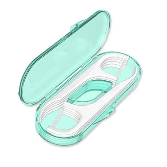 10-Piece Set: Dental Floss Travel Case-Floss Pick Green Beauty & Personal Care - Tophatter Daily Deals