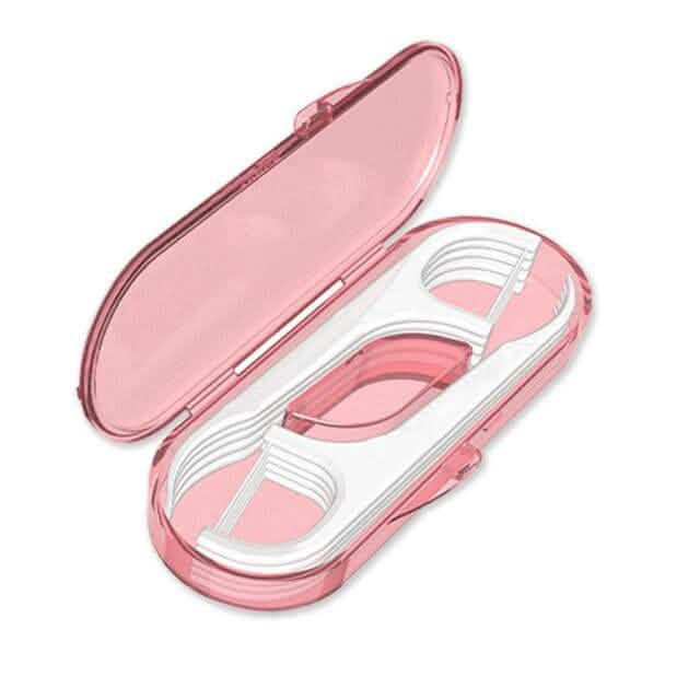 10-Piece Set: Dental Floss Travel Case-Floss Pick Pink Beauty & Personal Care - Tophatter Daily Deals