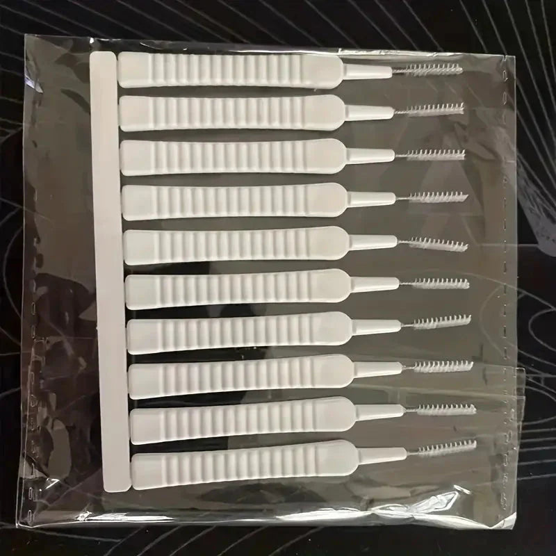 10-Piece Set: Mini Brush Set Anti-Clogging Shower Head, Phone, and Pore Cleaner Cleaning Brush - Tophatter Daily Deals