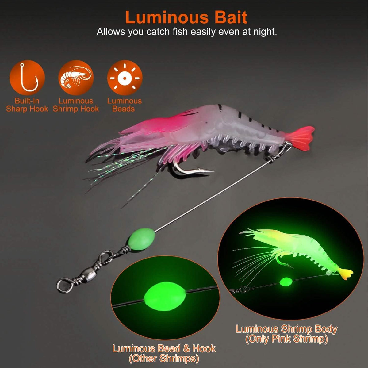 10-Piece: Silicon Shrimp Bait Set Outdoor Recreation - Tophatter Daily Deals
