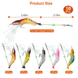 10-Piece: Silicon Shrimp Bait Set Outdoor Recreation - Tophatter Daily Deals