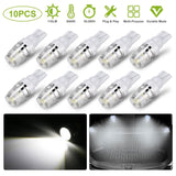 10-Piece: Xenon White Wedge Base LED Bulbs Automotive - Tophatter Daily Deals