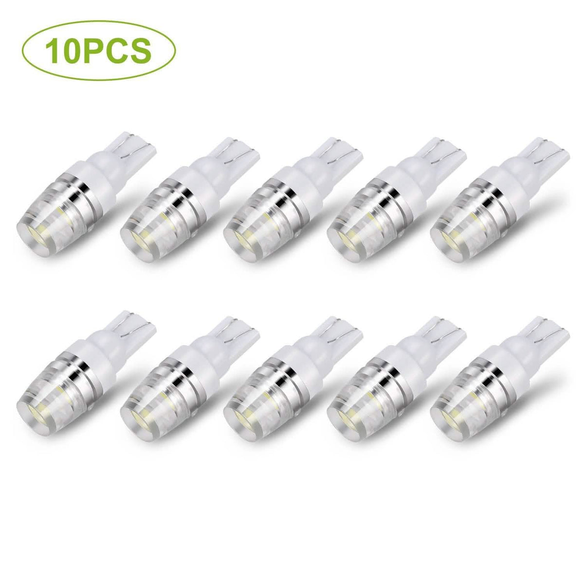 10-Piece: Xenon White Wedge Base LED Bulbs Automotive - Tophatter Daily Deals
