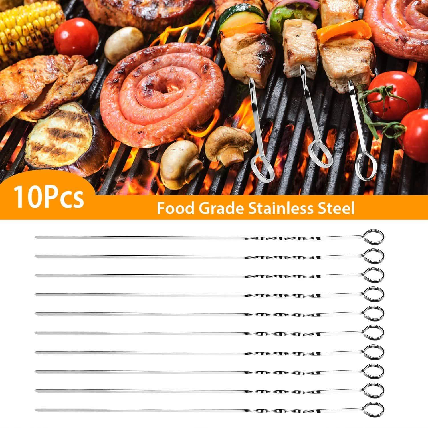 10-Pieces: 16" BBQ Skewers Kitchen Tools & Gadgets - Tophatter Daily Deals