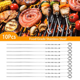 10-Pieces: 16" BBQ Skewers Kitchen Tools & Gadgets - Tophatter Daily Deals
