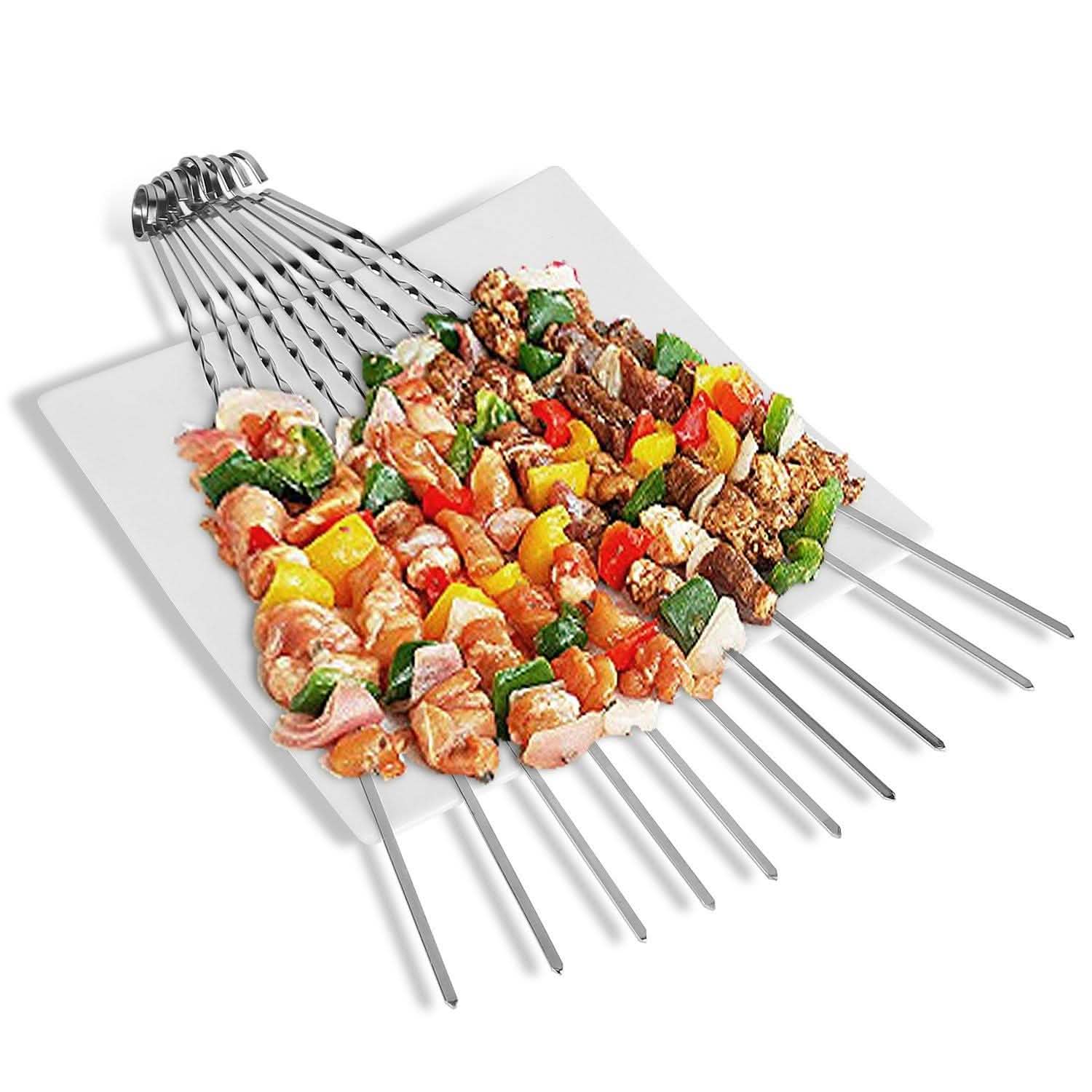10-Pieces: 16" BBQ Skewers Kitchen Tools & Gadgets - Tophatter Daily Deals