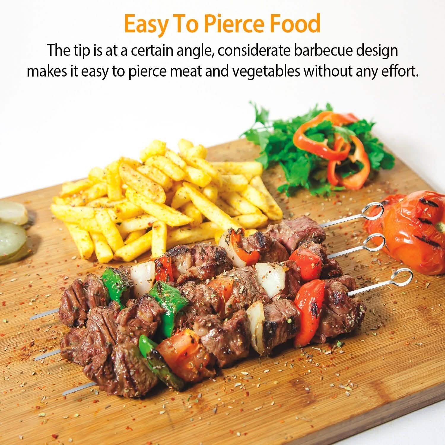 10-Pieces: 16" BBQ Skewers Kitchen Tools & Gadgets - Tophatter Daily Deals