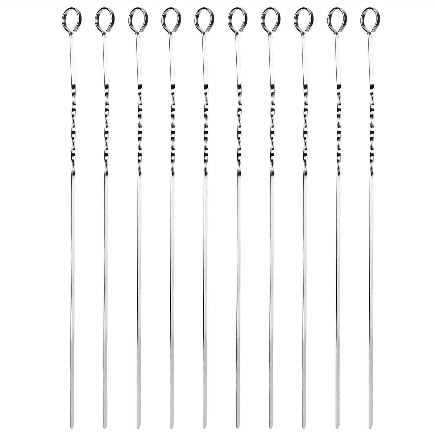 10-Pieces: 16" BBQ Skewers Kitchen Tools & Gadgets - Tophatter Daily Deals
