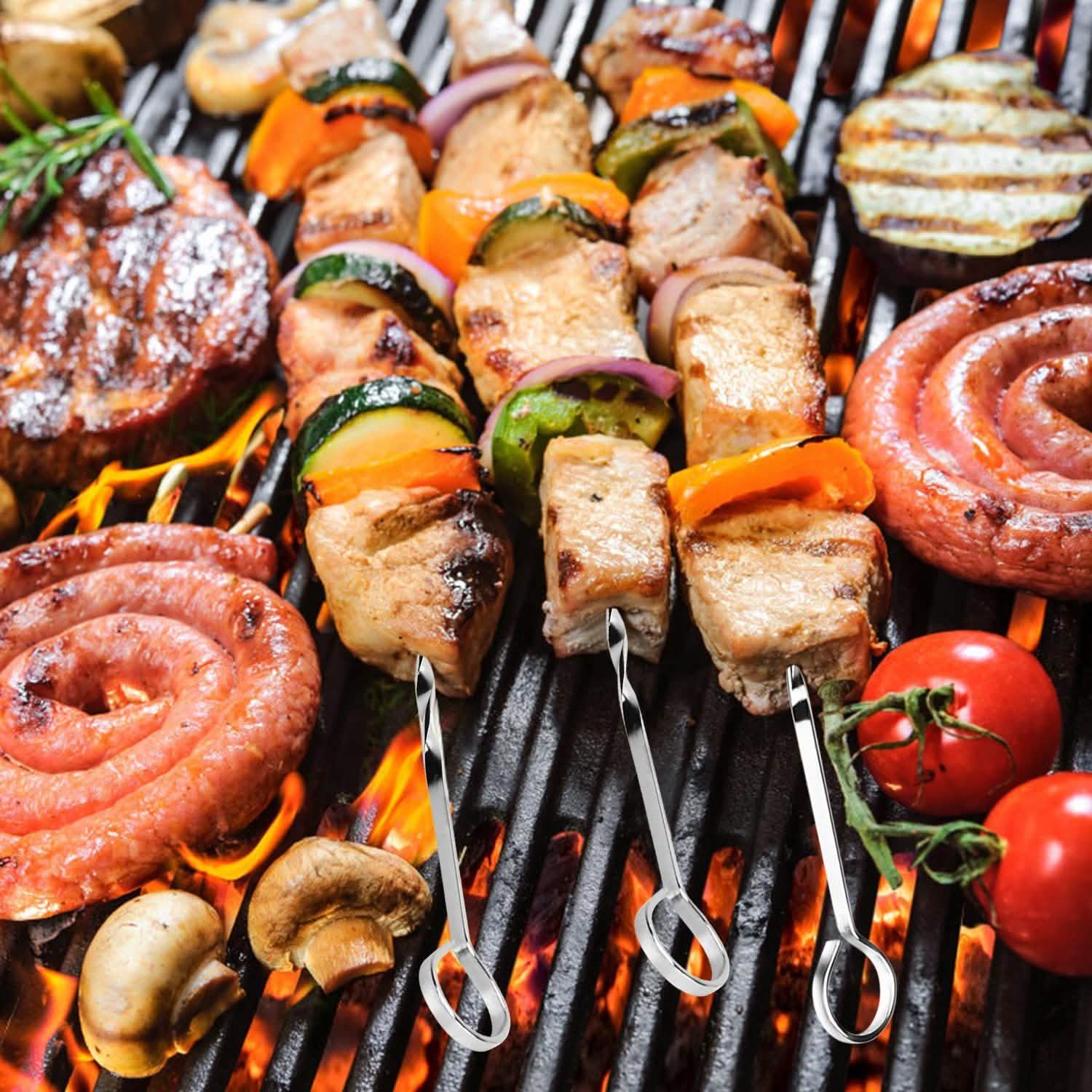 10-Pieces: 16" BBQ Skewers Kitchen Tools & Gadgets - Tophatter Daily Deals