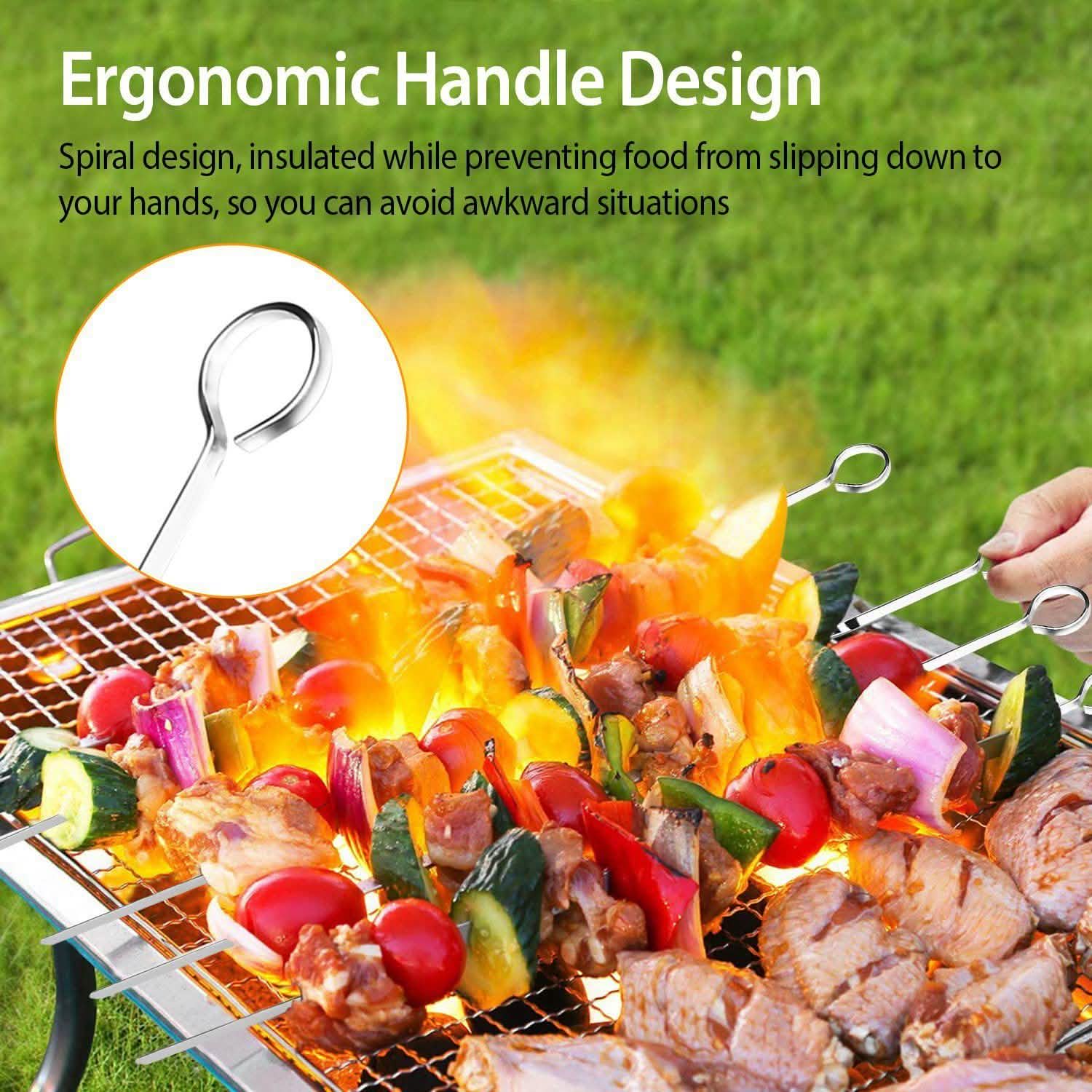 10-Pieces: 16" BBQ Skewers Kitchen Tools & Gadgets - Tophatter Daily Deals