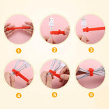10-Pieces: 4.5 Inch Reusable Wire Ties Cord Organizer Straps Elastic Silicone Cord Organizer School, Office & Art Supplies - Tophatter Daily Deals