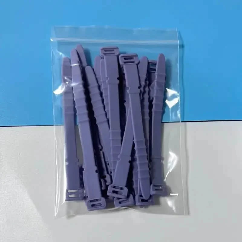 10-Pieces: 4.5 Inch Reusable Wire Ties Cord Organizer Straps Elastic Silicone Cord Organizer Purple School, Office & Art Supplies - Tophatter Daily Deals