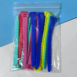 10-Pieces: 4.5 Inch Reusable Wire Ties Cord Organizer Straps Elastic Silicone Cord Organizer Rose Red Dark Blue Yellow Green Red School, Office & Art Supplies - Tophatter Daily Deals