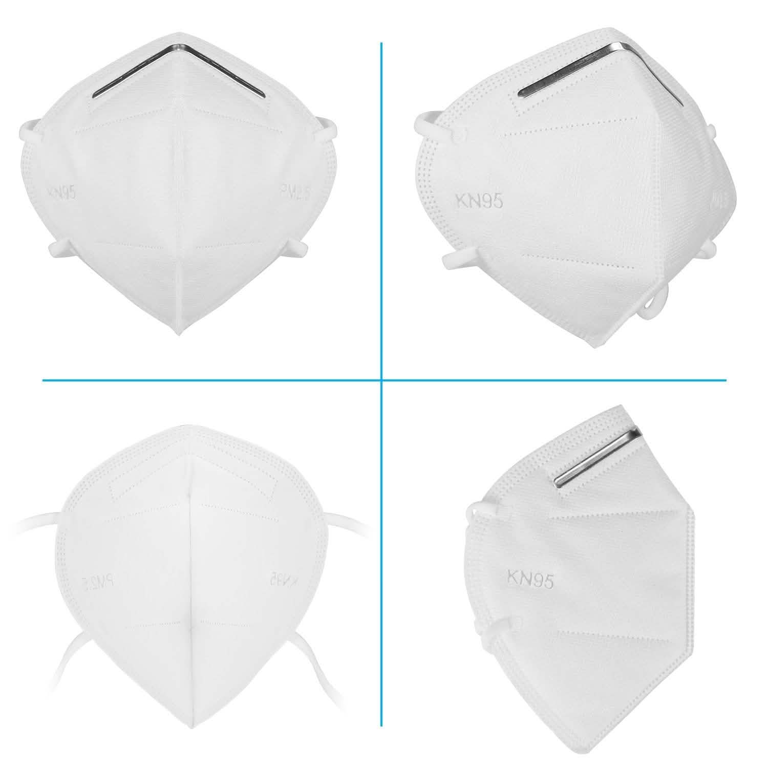 10-Pieces: Disposable KN95 Mask FFP Face Masks & PPE - Tophatter Daily Deals