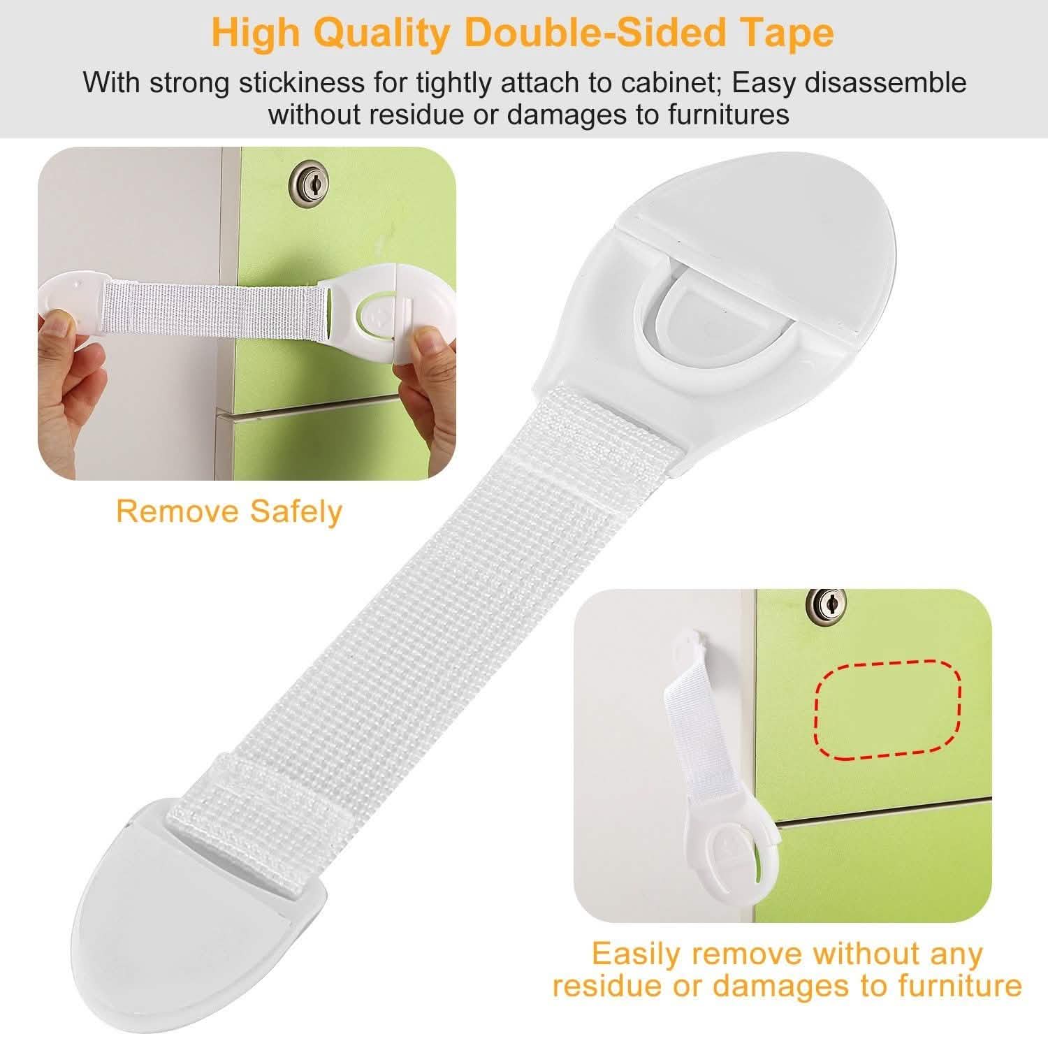 10-Pieces: Kids Safety Locks with 5 Furniture Corner Protectors Baby Gear - Tophatter Daily Deals