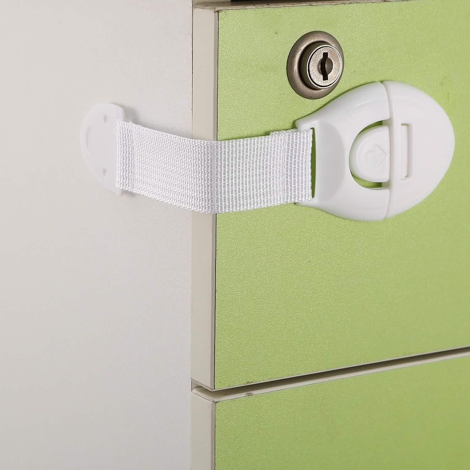 10-Pieces: Kids Safety Locks with 5 Furniture Corner Protectors Baby Gear - Tophatter Daily Deals