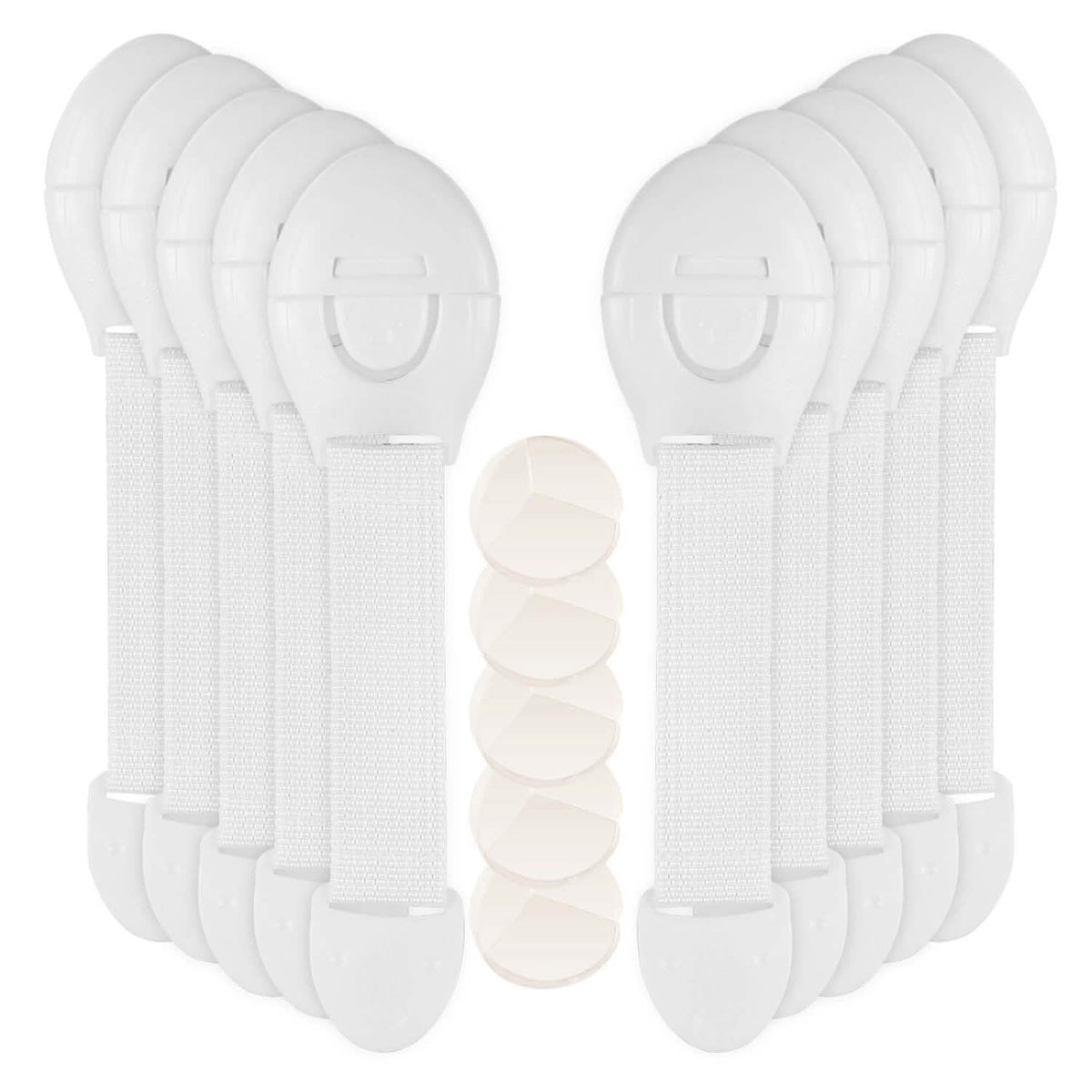 10-Pieces: Kids Safety Locks with 5 Furniture Corner Protectors Baby Gear - Tophatter Daily Deals