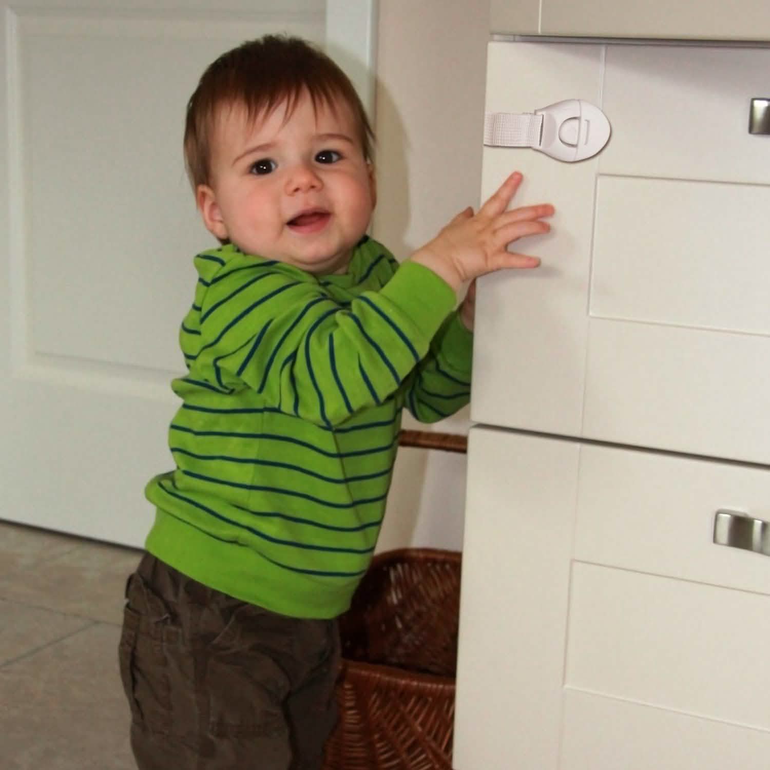 10-Pieces: Kids Safety Locks with 5 Furniture Corner Protectors Baby Gear - Tophatter Daily Deals