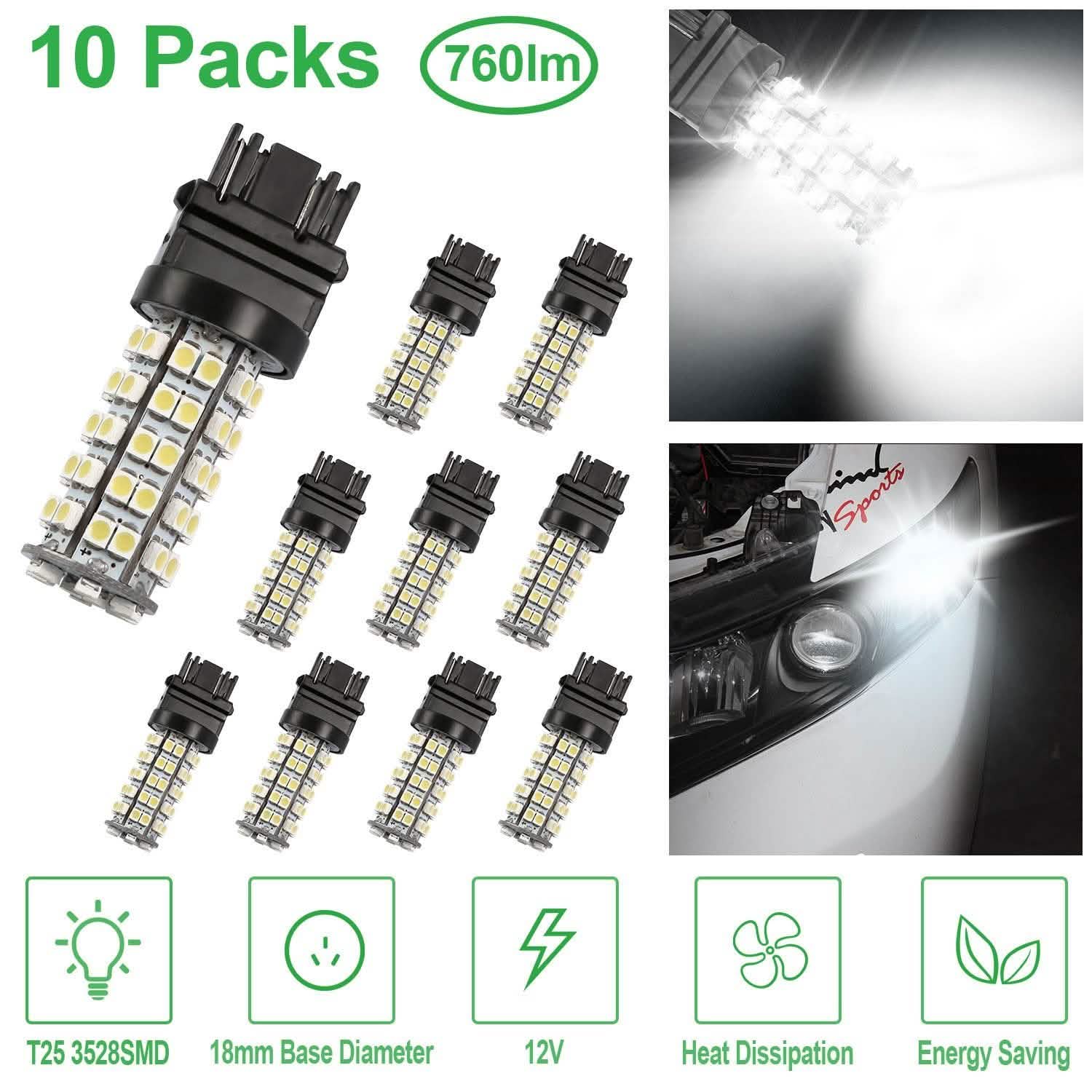 10-Pieces: LED Car Light Bulbs Automotive - Tophatter Daily Deals