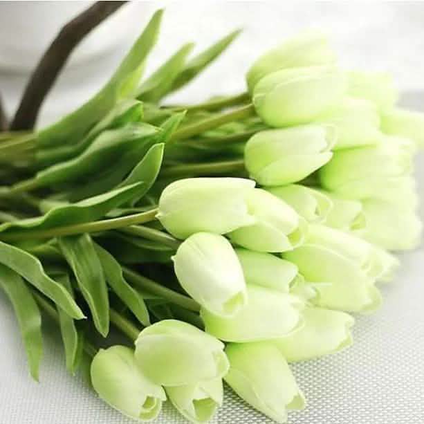 10-Pieces: PU Modern Style Bouquet Tabletop Flower Bouquet Green Furniture & Decor - Tophatter Daily Deals