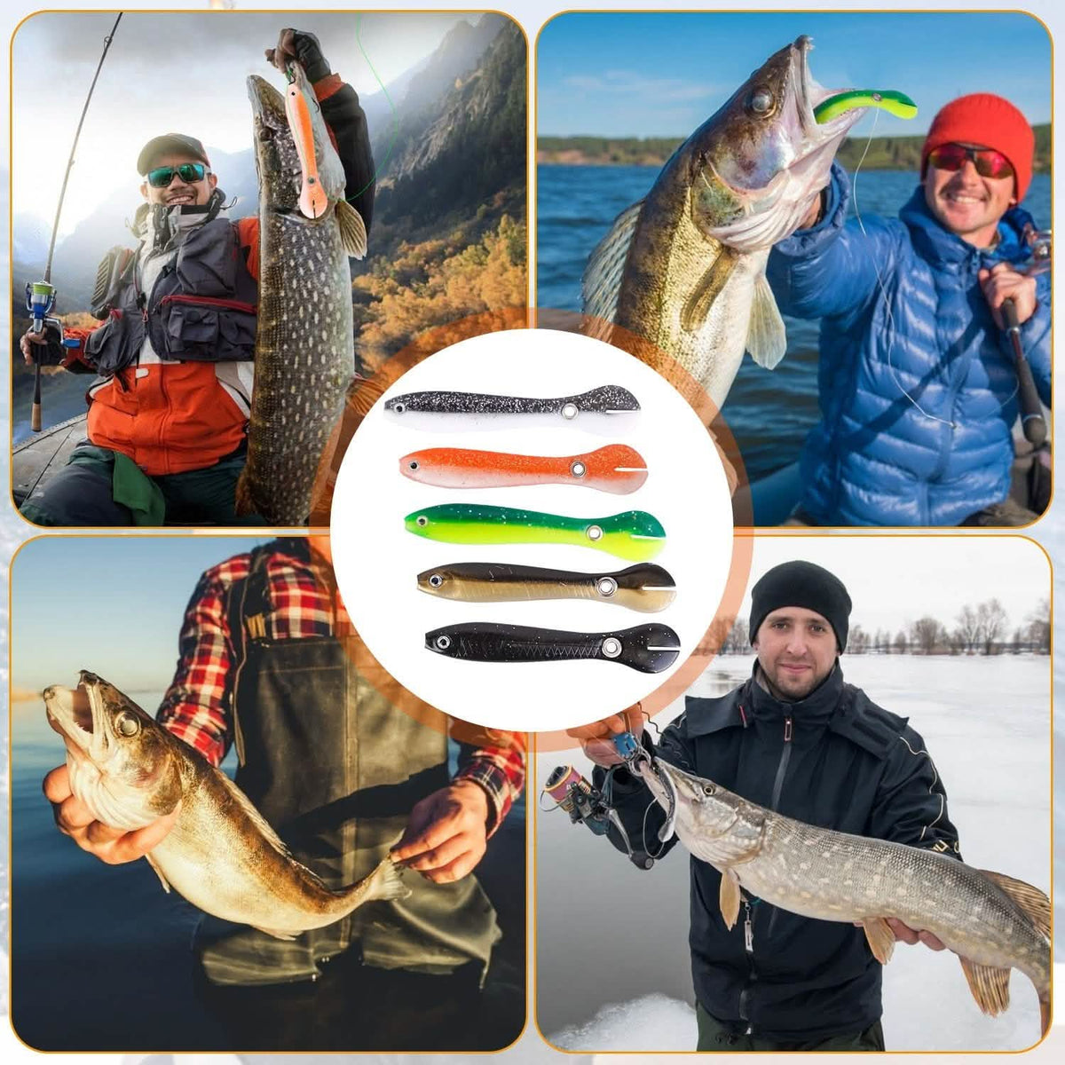 10-Pieces: Realistic Bass Loach Swimming Lure Outdoor Recreation - Tophatter Daily Deals