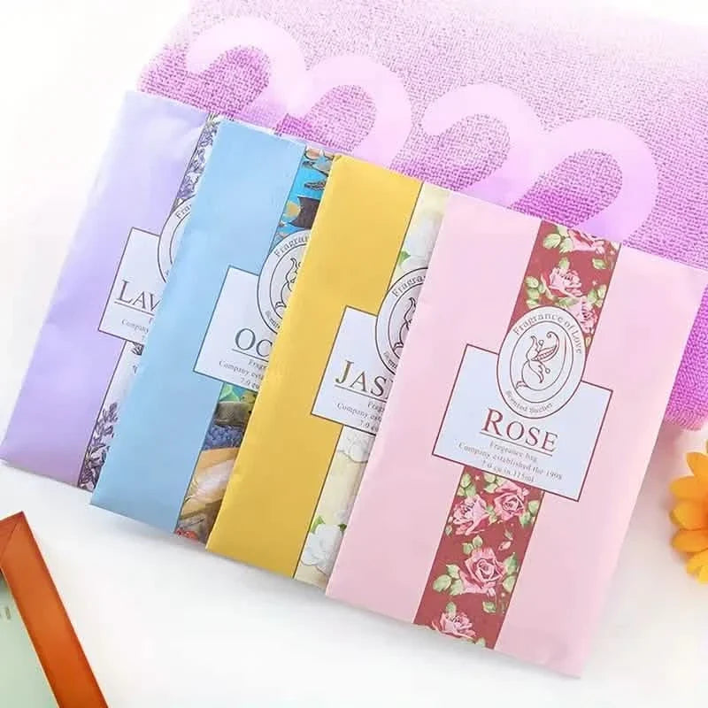 10-Pieces: Scented Sachets For Drawers and Closet Air Freshener Sachets with Home Hanger Storage & Organization - Tophatter Daily Deals