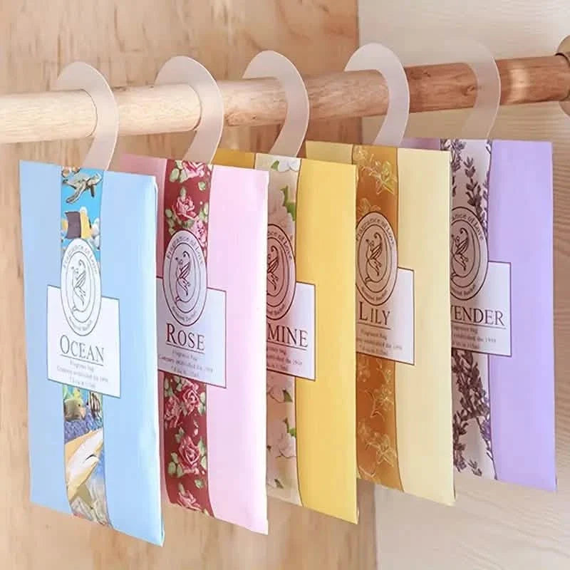 10-Pieces: Scented Sachets For Drawers and Closet Air Freshener Sachets with Home Hanger Storage & Organization - Tophatter Daily Deals