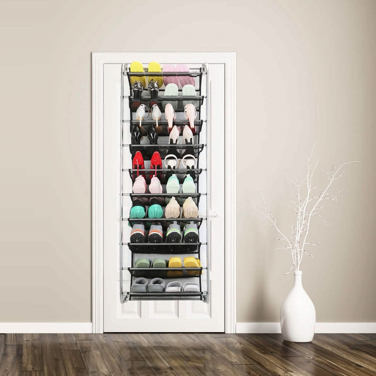 10-Tier Over the Door Shoe Rack Organizer Holder Hanging Storage Shelf Storage & Organization - Tophatter Daily Deals