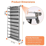 10-Tier Over the Door Shoe Rack Organizer Holder Hanging Storage Shelf Storage & Organization - Tophatter Daily Deals