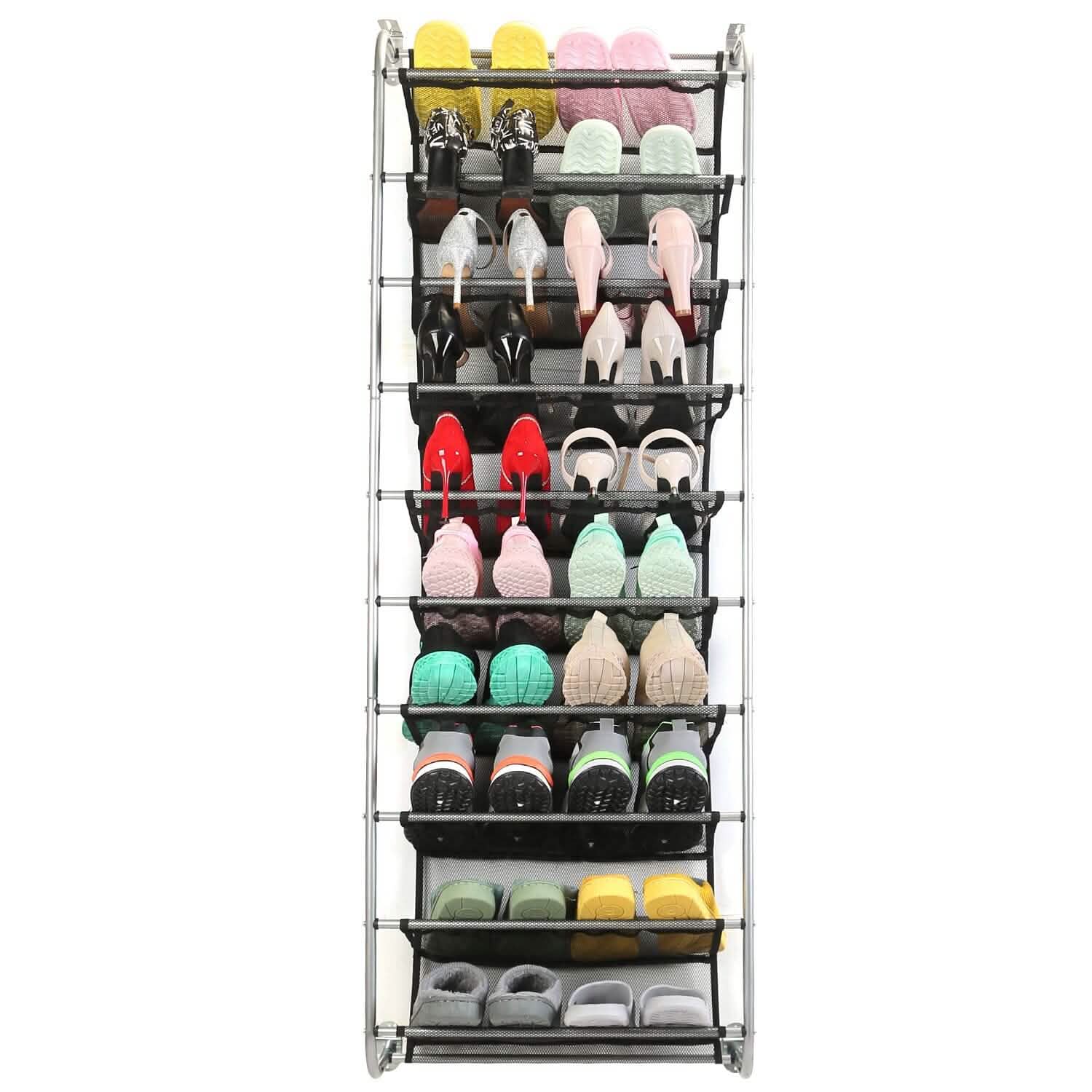10-Tier Over the Door Shoe Rack Organizer Holder Hanging Storage Shelf Storage & Organization - Tophatter Daily Deals